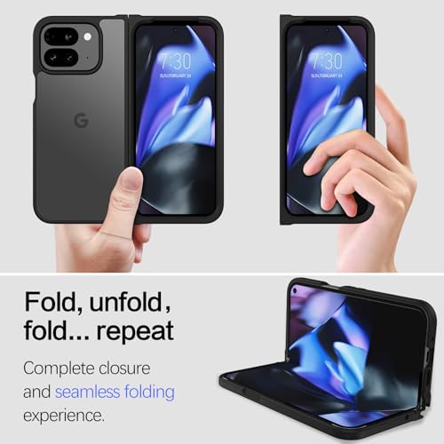 Coque Pixel 9 Pro translucide noire protection pliable mat - 3