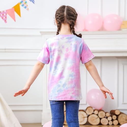 Image of Lovekider Girls Birthday T Shirts Cotton Short Sleeve T-Shirts Tee Party Clothing 3-6 Years