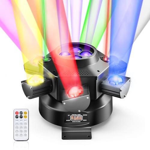 DIY Prop Transport: How to Move Big Pieces Without Breakage 6 6 Arms Moving Head DJ Lights, Quality Metal Casing, 150W Disco Stage Light with RGBW 4-in-1 LED, DMX-512 & Sound Activation & Remote Control, Laser Party Lights for Bar, Wedding, Club Live House