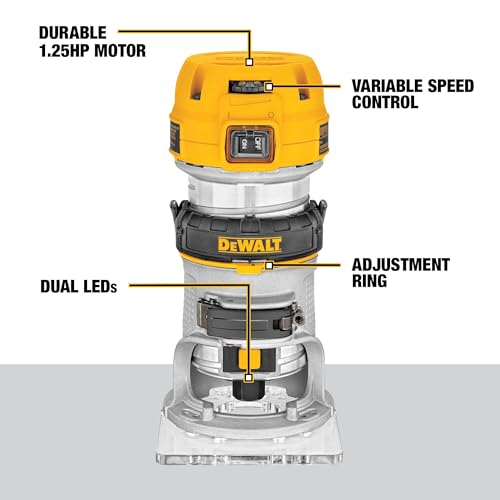 Dewalt DWP611 Router, Fixed Base, 1-1/4 Hp thumb #4