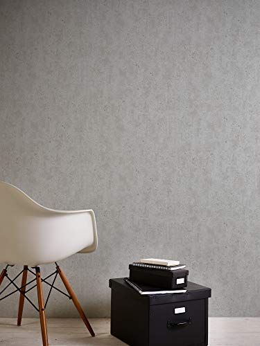 Papier peint aspect pierre Profhome : masquer les défauts du mur en gris
