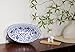 Aimusego Blue and White Porcelain Fruit Bowl, Hand Painted Floral Retro Hollow Ceramic Fruit Tray Plate Dish, Colander, Chinoiserie Oval Decorative Candy Serving Basket for Housewarming