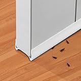Noeborty Tür Zugluftstopper, Türbodendichtung, Türdichtung Unten Wetterfest Blocker Türstopper Siegel Streifen Türdichtung Geräuschlos Anti-Bug (Weiß, 96cm)