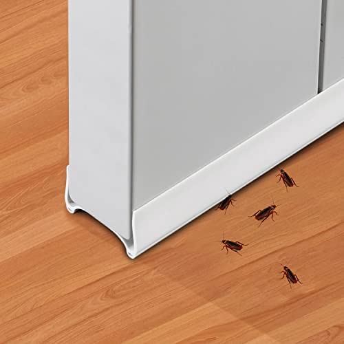 Noeborty Tür Zugluftstopper, Türbodendichtung, Türdichtung Unten Wetterfest Blocker Türstopper Siegel Streifen Türdichtung Geräuschlos Anti-Bug (Weiß, 96cm) Cover