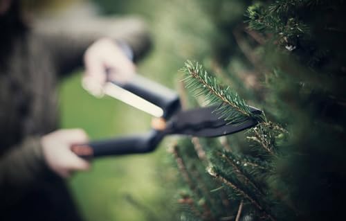 Foto von Fiskars SingleStep Heckenschere, Mit Wellenschliff, Hochwertige Stahl-Klingen, Länge 60 cm, Mattschwarz, HS22, 1001433