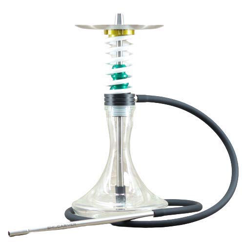 Shi Carver Shisha Wasserpfeife mit Autofeder Easy M White