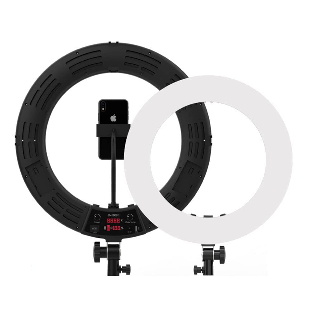 18-Inch LED Ring Light Anchor Live Broadcast Fill Light Mobile Phone Camera Selfie Ring Fill Light Large Floor Type,Black