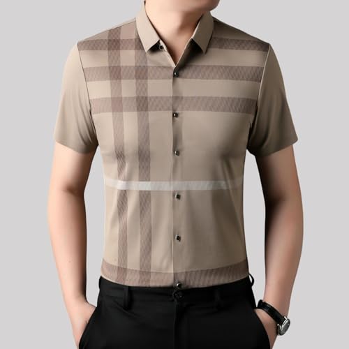 Chemise homme manches courtes ample décontractée et fluide - 7