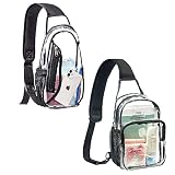 gdbis Clear Sling Bag Stadium Approved, Multipurpose Clear Shoulder Backpack, Casual Chest Daypack f