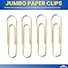 1InTheOffice Jumbo Paper Clips, Gold, Smooth, 100/Pack