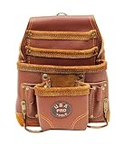 USA Pro Tools Leather Tool Pouch for Carpenter | Best for Electricians, Plumbers, Handyman and Framers | 10 Pockets with 2 Stainless Steel Hammer Holders (Brown) -  Seven Star Tools