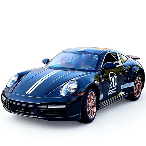 Toy Cars for Kids Ags 3+ Turbo S Alloy Diecast Model Cars,Pull Back Car Toy with Light and Sound Sports Race Car Gifts for Boys Age 3-8 Black