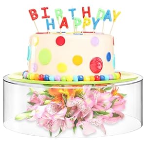 Jucoan Clear Acrylic Cake Stand, De...