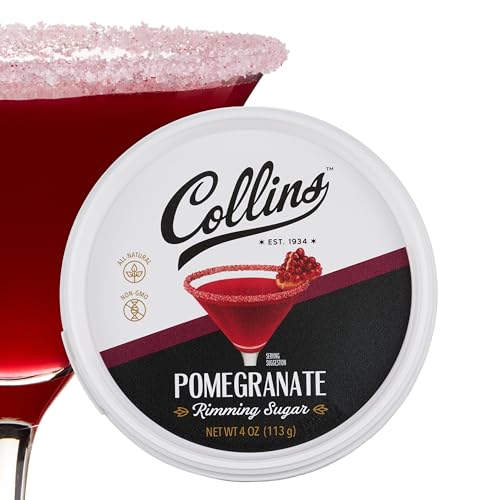 Collins Pomegranate Rimming Sugar, Bright & Tangy Cocktail Sugar Rim
