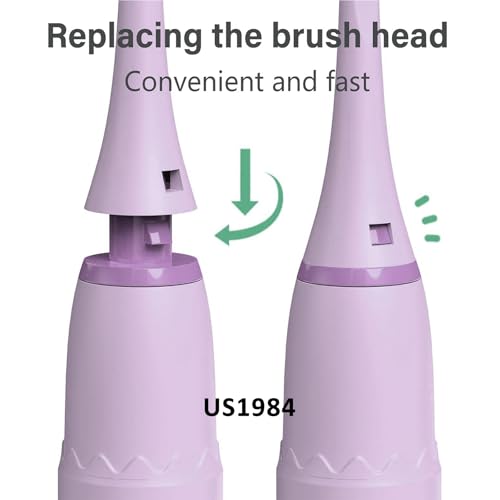 Image of Sonic Electric Toothbrush for Adults with 3 Brush Heads & 4 Cleaning Modes, Rechargeable Electric Toothbrush with 2 Minute Timer & 18000 Strokes /min with 30 days Long Battery Life (Purple)