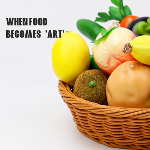 Meiwlong 16 Pcs Künstliches gemüse, Plastik Gemüse und Obst deko, Künstliche Obst und Gemüse Für Dekoration