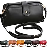 Langrents Retro-Handtasche: Erfüllt alle Ihre Bedürfnisse im täglichen Leben einzigartiges Öffnungsdesign. Es hat eine große Kapazität und kann viele persönliche Gegenstände aufnehmen Durchdachtes Design macht den Innenraum geräumige Reißverschlüsse lassen Sie die kleineren Gegenstände organisieren