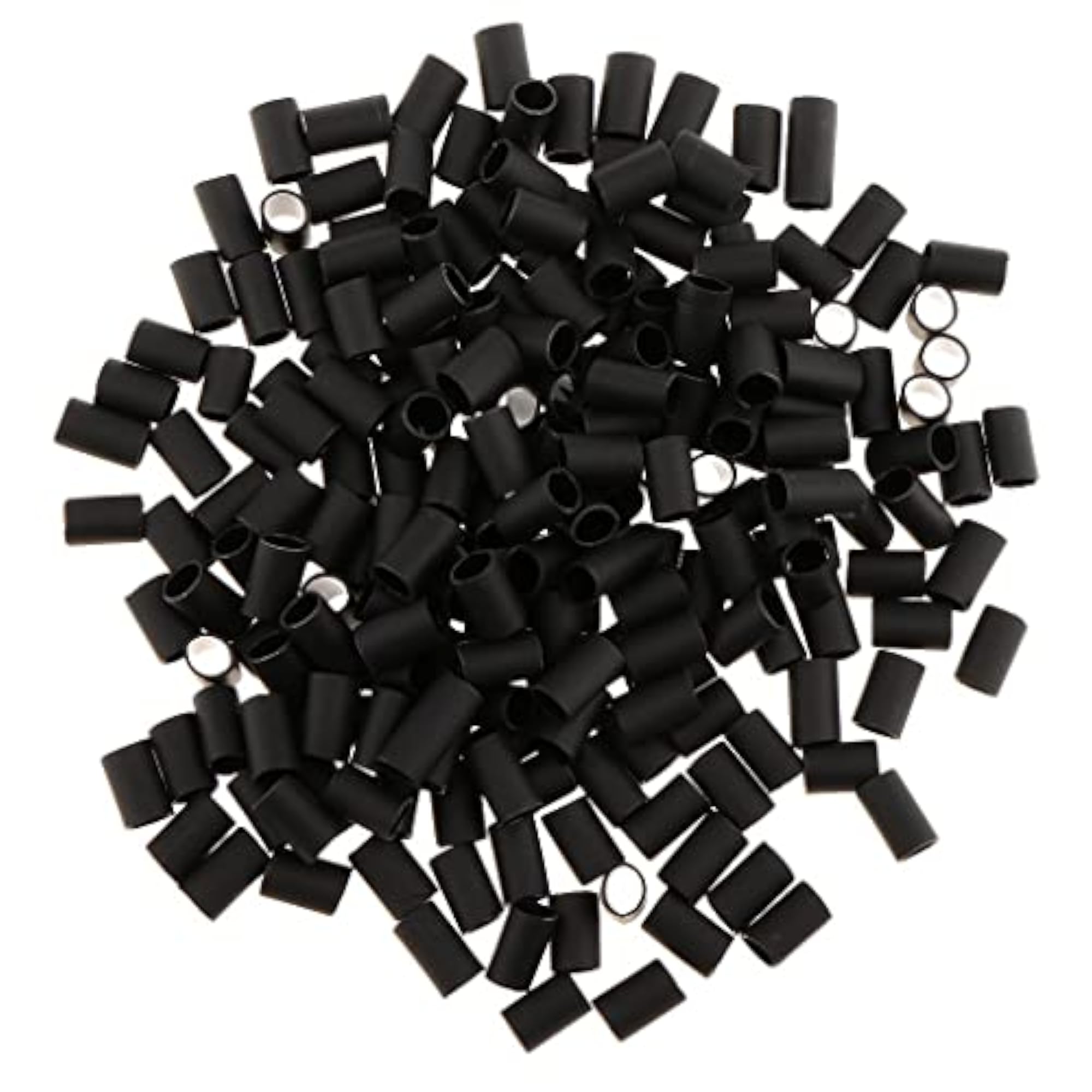 200PCS Glue Lined Heat Shrink Tubes for Hair Extensions, Black