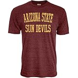 Blue 84 Men's Arizona State Sun Devils T Shirt Tri-Blend Team Color, Arizona State Sun Devils Maroon, Large