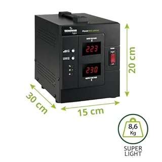 Tecnoware Power Systems Stabilisateur de Tension 3000VA pour téléviseurs, chaînes HiFi, imprimantes et appareils électroniques, protège contre les surtensions, ce n’est pas un onduleur