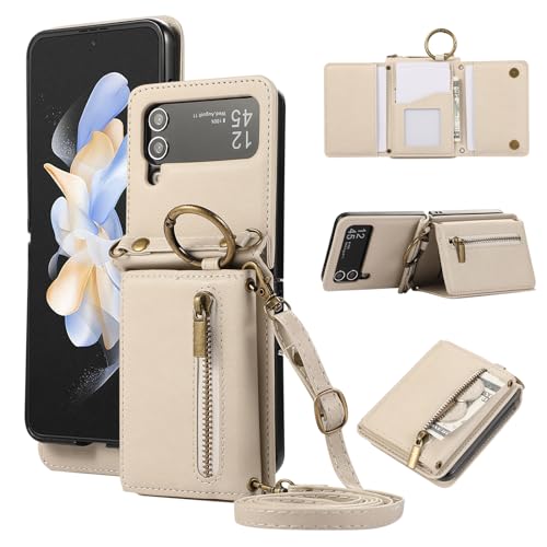 Coque Galaxy Z Flip 3 protection antichoc beige Asuwish ZHKLLB US