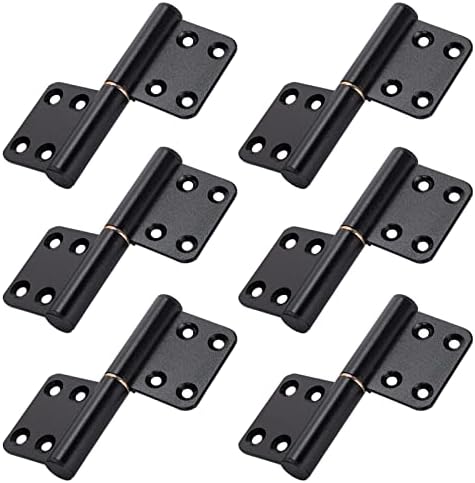 6 Pcs 4 Inch Lift Off Hinges Flag Hinges Black Door Hinge Lift-Off Hinge Removable Hinges