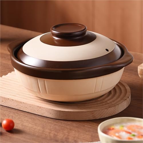 Cazuela de cerámica para arroz con barro refractario olla premium de 3L para gas 3