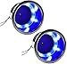 2 Pcs Blue LED Stainless Steel Cup Drink Holder with Drain & LED Marine Boat Rv Camper Seating