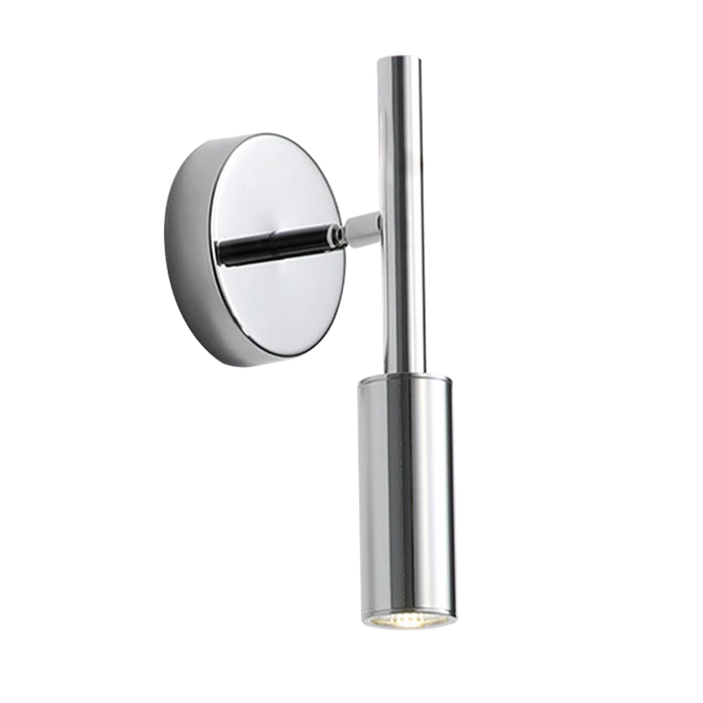 Aplique de lectura led cromado regulable con luz direccional fija
