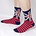 Bienvenu Men Uk Flag Print British Flag Colorful Dress Socks Casual Cotton Crew Socks
