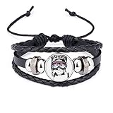 DIYthinker Graffiti Street Northern Skiing Goggles Bracelet Braided Leather Woven Rope Wristband
