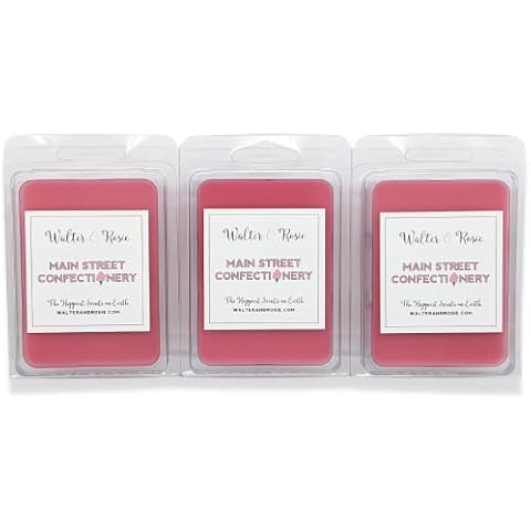 Walter & Rosie - Main Street Confectionery Wax Melt - 3 Pack Wax Melt - Up to 18 Hours - Highly Scented - Sweet Smell - Hand Poured Cover