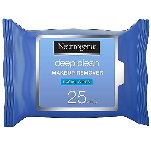 Neutrogena Makeup Remover Face Wipes Deep Clean oil-free wipes that are infused with a light cleansing lotion to effectively remove all types of makeup from face and eyes Pack Of 25 Wipes