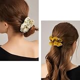 Scrunchies szyfonowe gumki do włosów, 8 sztuk, aksamitne gumki do włosów, kolorowe, szyfonowe, stylowe gumki do włosów, dla kobiet i dziewcząt