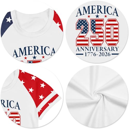 Image of Ithalt Boys Girls USA Shirts Kids 4th of July Shirts American Flag Tshirt Patriotic Top Independence Day Outfit 5-13y