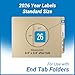 2026 Year Stickers, Doctor Stuff 2026 Chart Stickers, Blue Color Coded, Digi Color Style, USA Made Year Labels for End Tab File Folders, 500/Roll, 1 Roll, 3/4