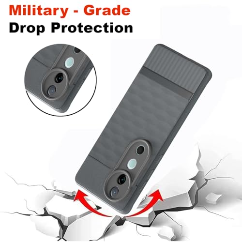 Image of Shockproof Case for Vivo V40 5G / V40 Pro 5G | Full Camera Protection | TPU Flexible Back Cover for Vivo V40 5G / V40 Pro 5G (Graphite Grey)