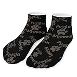 Puggle Mom Breathable Ankle Socks 1 Pairs Fashion Athletic Low Cut Sock 3.7 × 7.9 Inches