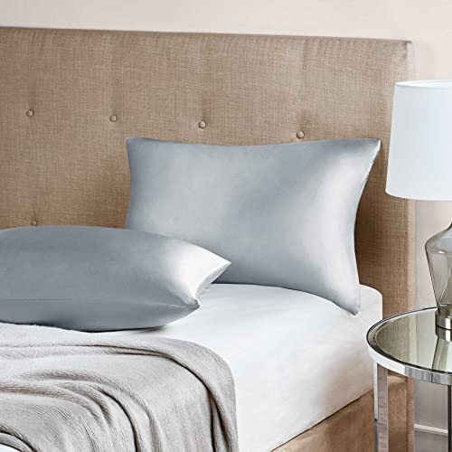Blue Mulberry Silk Pillowcase For Hair And Skin, 2 Pack 100% Real Pllow Cases Queen, Covers Soft Smooth Pure With Hidden Zipper ( 20''×30'') #TOP5