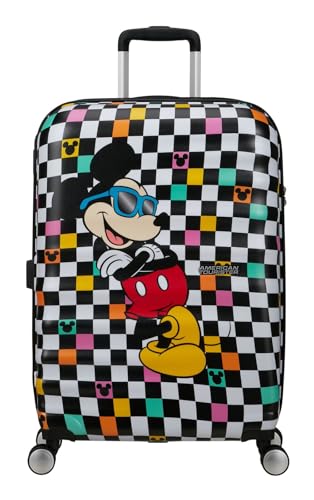 American Tourister Wavebreaker Disney FL - Spinner M, Koffer, 67 cm, 64 L, Mehrfarbig (Mickey Check)
