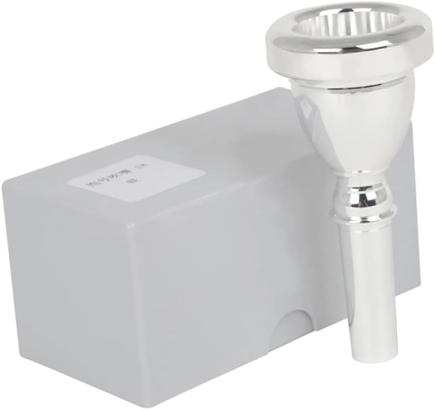 Cnc Silver Plated 14Mm Tuba Mouthpiece Replacement Accessory for Precise Tone Production Ideal for Marching Bands and Beginners