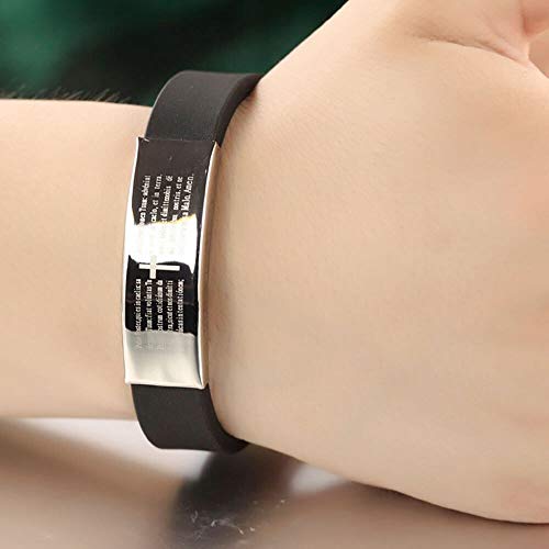 Pulseira de Silicone com Oração Pai Nosso