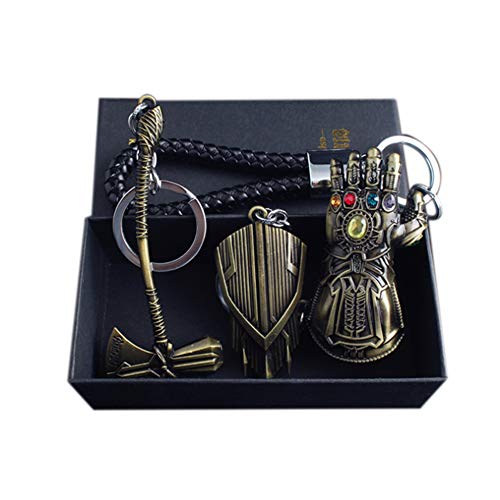 Pandacos The Avengers Endgame - Juego de 3 llaveros de aleación de cinc, colección para fans