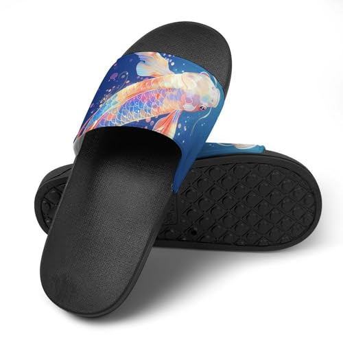 Colorful Fish Funny House Sandals Non Slip Shower Slippers Quick Drying Bathroom Shoes for Women Men4