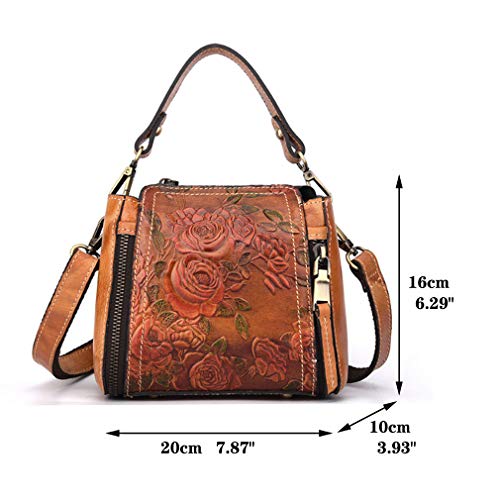 Bolso pequeño de cuero para mujer, tipo tote, bandolera y cruzado, ideal para viajes al aire libre y negocios miniatura 2