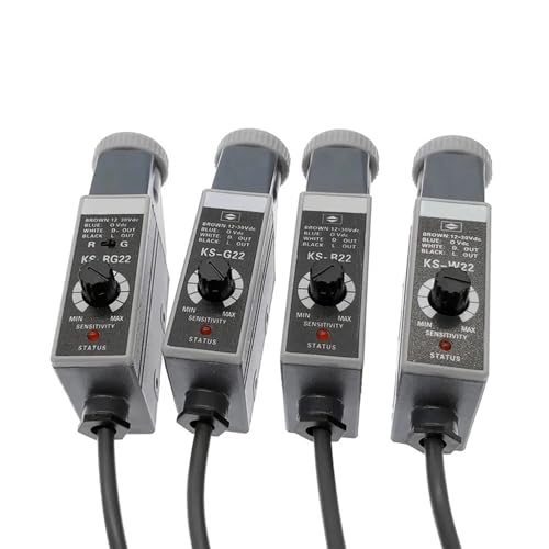 Color Code Sensor KS-W22 KS-G22 KS-R22 10-30V Mark Detection Photoelectric Switch Color Mark Sensor KS-RG22 KS-WR22 KS-WG22(Size:KS-WG22)