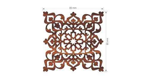 Image of 12 FOX Wooden Tea Coaster Asian Red Wood Handcrafted Coasters Home Kitchen for Tea & Coffee Table Decor Set of 6 |9.5x9.5cm TCCOST017D