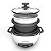 BLACK+DECKER Rice Cooker 28 Cups Cooked (14 Cups Uncooked) with Steaming Basket, Removable Non-Stick Bowl, White