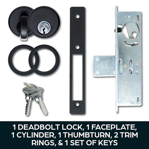 Summit DOORWARE Mortise Cylinder Deadbolt Lock with Keys | Adams Rite Style Door Lock Replacement Parts | Mortise Lock Replacement Kit | Replacement for MS1850S Series Locks | Duronotic Finish - Thumbnail 2