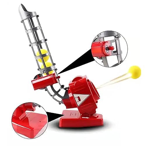 Baseball-wurfmaschine, Elektronische Softball-wurfmaschine Mit Stabilem Standfuß, Höhenverstellbar/bälle Alle 7 Sekunden, Für Tennistraining